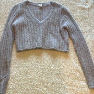 Urban outfitters gray crop sweater